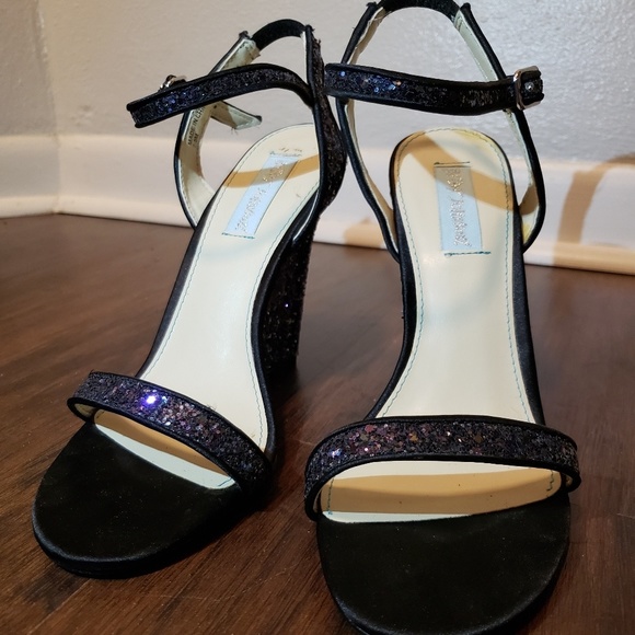 Black glitter wedges - Picture 1 of 4